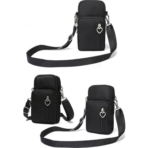 Women Girl Coin Purse Card Holder Mini Cross-Body Cell Phone Shoulder Strap Wallet Clutch Zip Small Change Coin Key Bag New