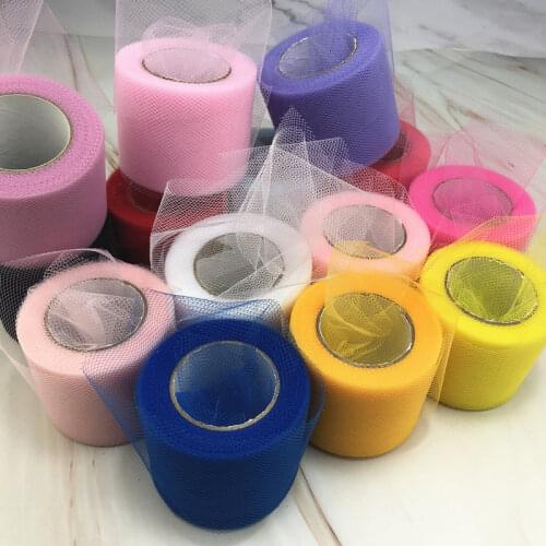 22m 5cm Tulle Roll Organza Spool Fabric Ribbon DIY Tutu Skirt Gift Craft Party Chair Sash Party Wedding Decoration Baby Showe
