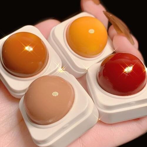 4pcs Plant Healthy Beauty Lip Balm Moisturizer Lighten Lip Print Deep Layer Water Lips Care Base Makeup Lip Stick Cute Girl Gift