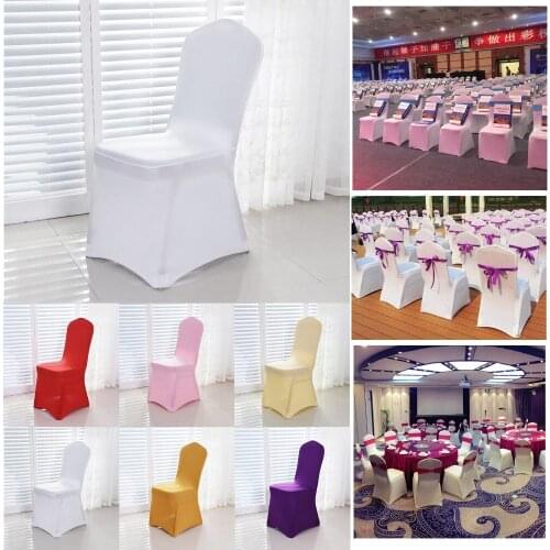 5pcs Thicken Chair Covers Spandex Lycra Wedding Banquet Anniversary Party Decoration