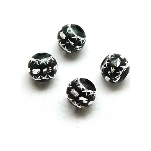 Aluminium Round Beads 12mm ,Black
