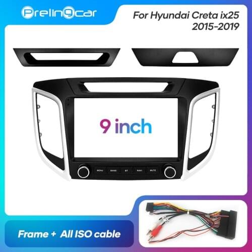 1Din 2Din Car DVD Navigation Radio Fascia Frame For Hyundai Creta ix25 2015-2019 Stereo Receiver Player Panel Dash Trim Kits