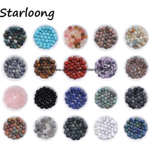 Black Matt Onyx Lapis Rose Pink Quartz Natural Stone Beads For Jewelry Making Diy Bracelet 4 6 8 10 12MM Drop Shipping Wholesale