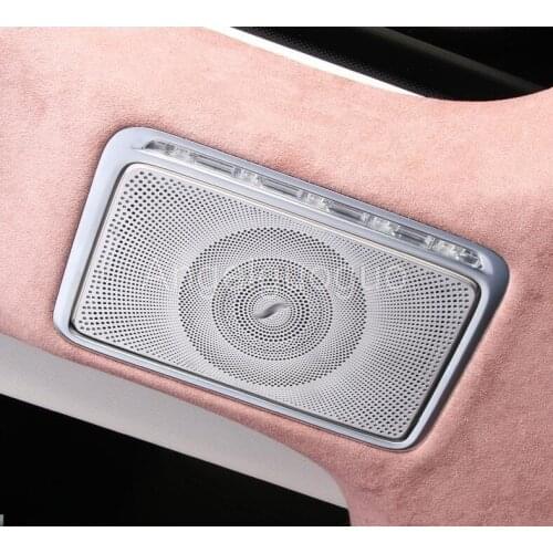 Car Rear Makeup Cosmetic mirror decoration cover sticker For Mercedes Benz 2016-2017 E class W213/ 2015-2017 C class W205