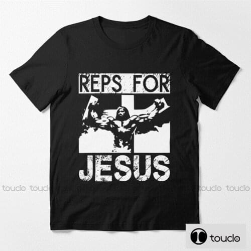 New Reps For Jesus Unisex Black Tshirt Men T Shirt Retro Graphic T Shirts 100% Cotton T-Shirt Man Woman Tees Tops