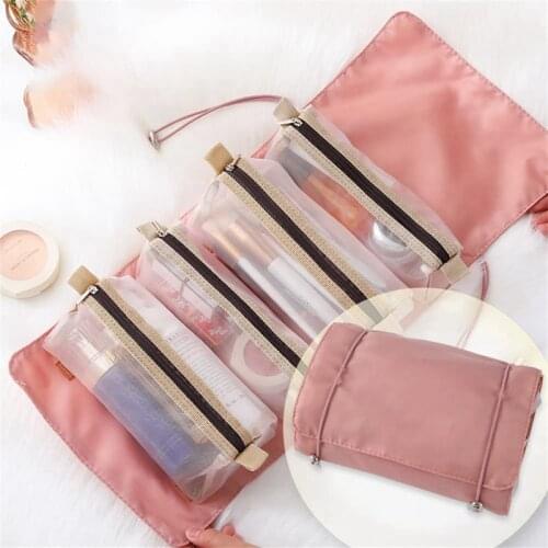 4 In 1 Cosmetic Bag Waterproof Travel Bag Organizer Detachable Toiletry Bag Foldable Makeup Bags