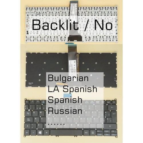 LA Spanish Russian Bulgarian Keyboard For Acer Aspire V5-122P V5-132 V5-132P NSK-R7CSQ AEZHJL00020 ZHJ NK.I1117.043 9Z.N9RSQ.C1E