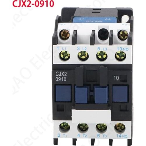 LC1D AC Contactor CJX2-0910 9A NO 3-Phase DIN Rail Mount Electric Power Contactor 24V 36V 110V 220V 380V