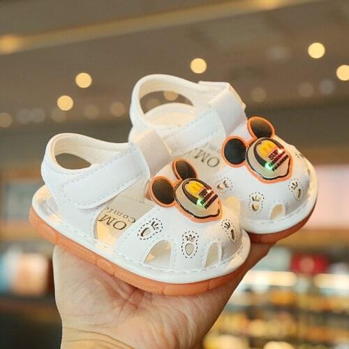 Disney 2021 summer soft-soled non-slip baby toddler sandals for men and women baby Baotou sandals