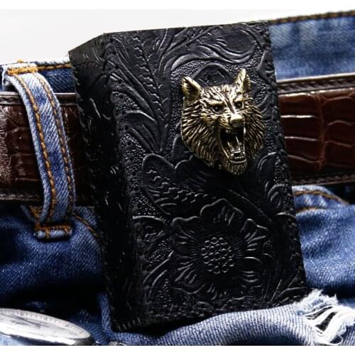 Genuine Leather Soft Box God Of Wealth Bear Cigarette Pack Hanging Waist Portable Anti-stress Cowhide Guanyin Smoking Case