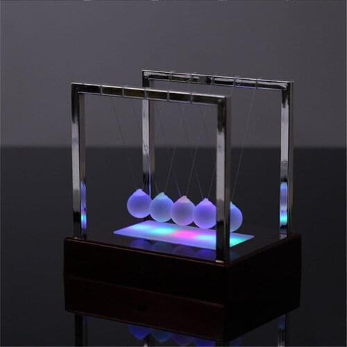STEM Nightlight 15cm Upgrade Cradle Steel Balance Ball Physics Pendulum Toys