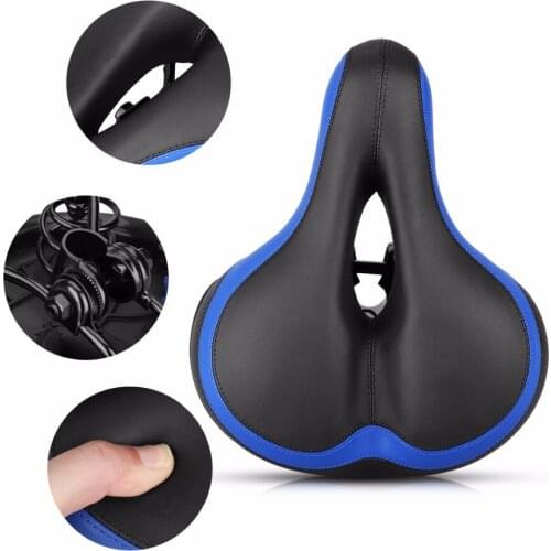 New Mountain bike soft thicken widen spring suspension saddle Bicycle front seat mat+reflective stripe+clamp MTB Parts Free ship