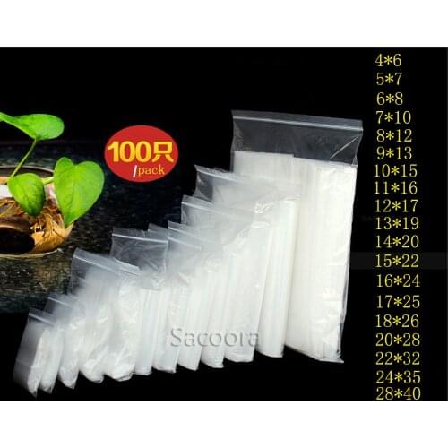 Jewelry Ziplock Zip Zipped Lock Reclosable Plastic Poly Clear Bags Thickness 0.12mm