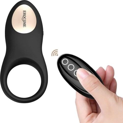 Remote Control Silicone Vibrating Penis Ring Sex Products 10 Modes USB Rechargeable Delay Ejaculation Male Vibrator Cock Ring