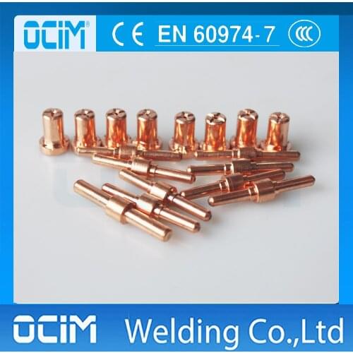 50PCS PT-31 PT31 LG-40 Plasma Cutting Consumables Long Tips And Long Electrode for 40A 50A Air Plasma Cutter And CT520 520TSC