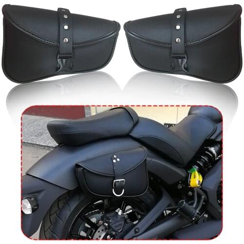 Motorcycle Saddle bags PU Leather Swingarm Bag Motorcycle SaddleBags Side Tool Bags Storage For Harley Sportster 883 1200XL