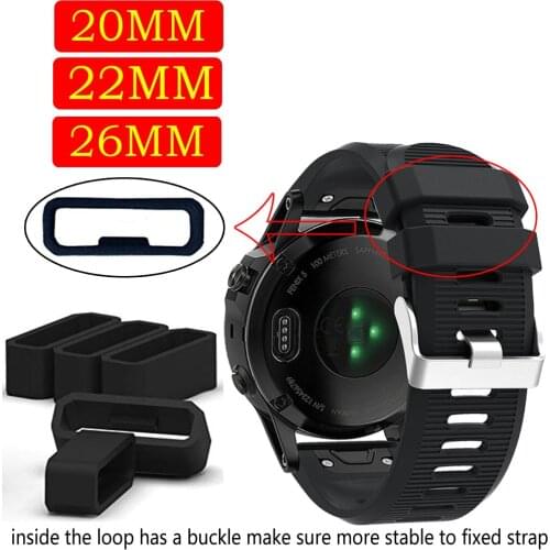 Silicone Band Watch Strap Keeper Loop Security Holder Retainer Ring For Garmin Fenix 5S 5 Plus 6X Pro for Forerunner 935 245 645