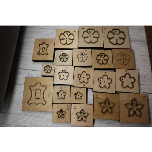 Japan Steel Blade Steel Rule Dies Cut for Leather Tags Embossed Label Five Petal Flower For Garment Women Bag Hand Punch Tool