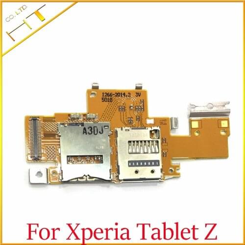 10pcs for Sony Xperia Tablet Z / SGP311 / SGP312 / SGP321 SIM Card and SD Card Reader Contact Flex Cable Replacement
