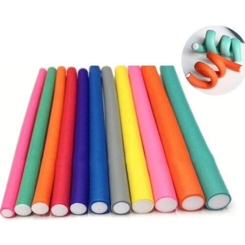 10 Pcs/Set Hair Curler Magic Air Hair Roller Curling Sticks Soft Foam Twist Flexi Rods Hair DIY Styling Tool Hair Curler