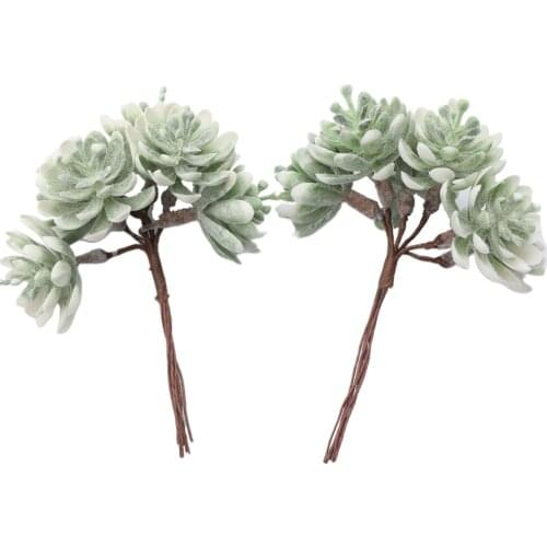 12 Succulents Artificial Fake Plants Wedding Home Decor DIY Hair Accessories