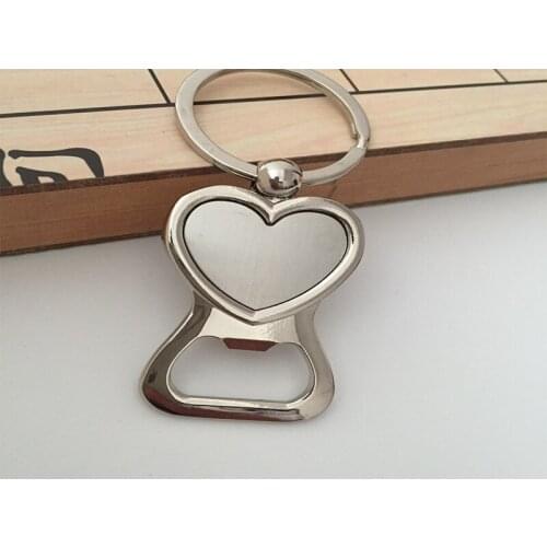 200pcs/lot Fast Shipping DIY Picture Love Heart Bottle Opener Keychain Keyring Wedding Favor Souvenir