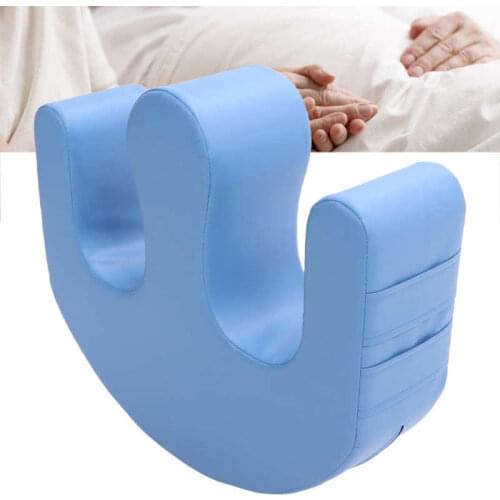 Bedridden Patient Turning Device Anti-Decubitus Waterproof PU Leather Detachable Help Turn Over Device Blue for Elderly Disabled