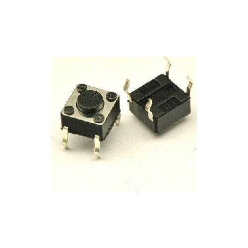 Free shipping (500Pcs/lot) Wholesale 6mm*6mm*4.3mm Micro Push Button Tactile Tact Momentary Electronic Switch