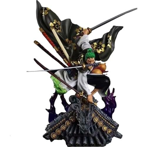 One Piece Figure GK Kimono Roronoa Zoro Pvc Model Anime Collection Toy Over Size KO Exquisite Quality Desktop Decoration
