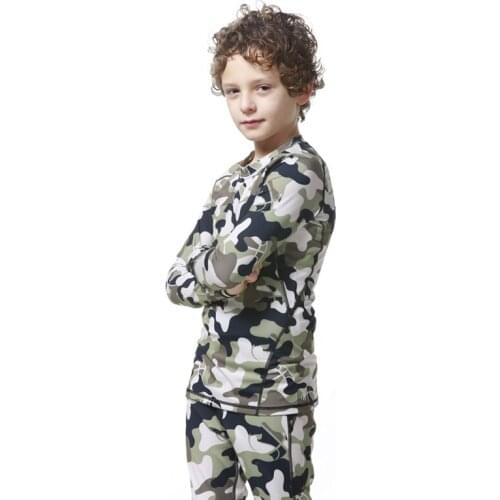 Camo Compression Kids Soccer Basketball Running T Shirts Children Skin Base Layer Gear Tights Football Jersey Long Sports Shirts