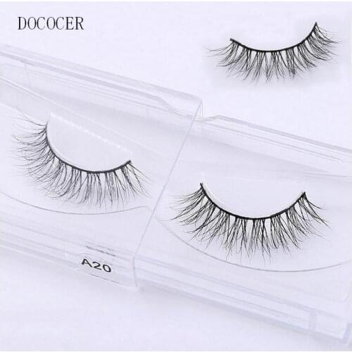 DOCOCER eyelashes 3D mink eyelashes long lasting mink lashes natural dramatic volume eyelashes extension false eyelashes A20