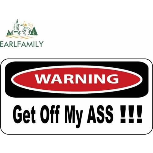 EARLFAMILY 13cm x 6.5cm For Warning Sign Vinyl Car Wrap Stickers Anime Graphics Decal Car Styling 3D Personality Decoration