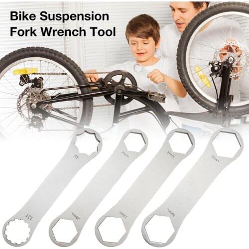 Bike Wrench Suspension Forks Top Cap Spanner Stainless Steel Remover Repair Tool MTB Road Bicycle Accessories Multitool