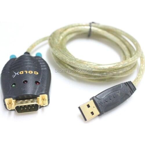 Used GoldX Model GXMU-1200 6 ft. USB to DB9 serial Cable Prolific PL-2303 Supports Vista/XP/ME/98SE/2000/Win7