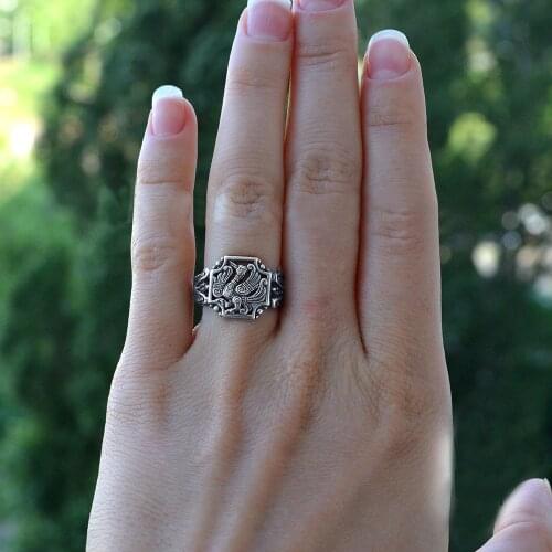 Bird Ring. Phoenix Ring. Mythological ring. Ancient art. Womans ring