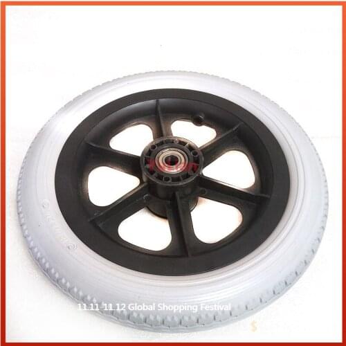 12 1/2x2 1/4 Solid Non Pneumatic Tire Wheel 12 Inch PU Wheel Professional Wheelchair Rear Caster Replacement Part Tool