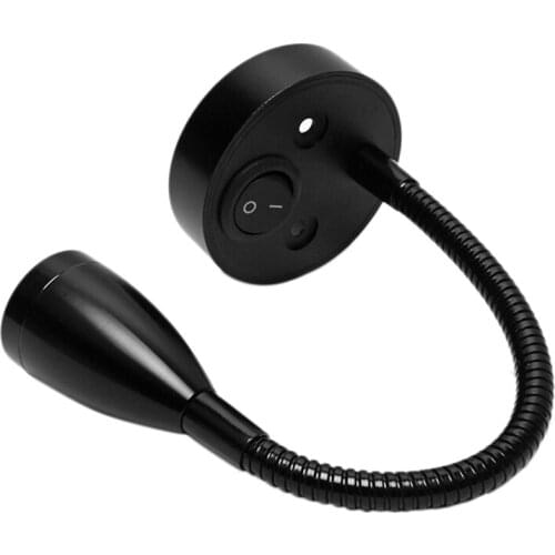 Reading Light,LED Hose Reading Light 12V 3W Bedside Wall Lamp for Yacht LED Light with Switch