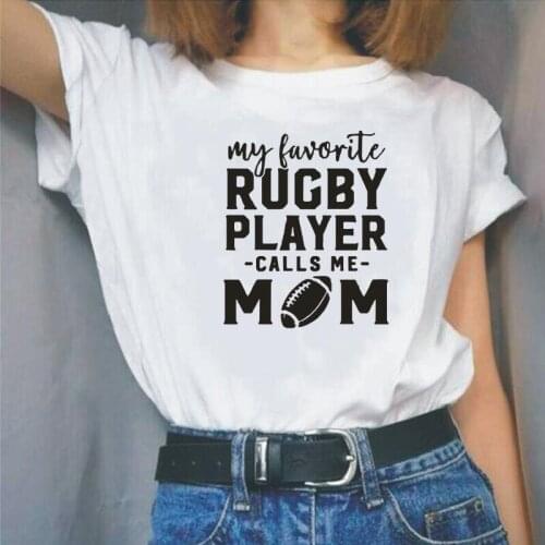 Summer T-shirts Rugby Mom Short Sleeve Hipster T Shirt Women Tops Harajuku Shirt Tee Shirt Femme Casual Plus Size Camiseta Mujer