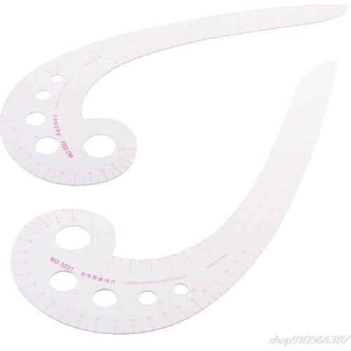 Sewing Ruler Comma Shaped French Curve Plastic Tailor Drawing Craft Tool DIY O02 20 Dropshipping