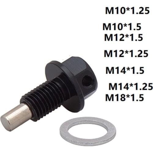 M10*1.25,m10*1.5,M12*1.5, M14*1.5, M18*1.5 ALUMINUM Magnetic Oil Drain Bolt Oil Sump drain plug nut Oil Drain Plug Magnetic