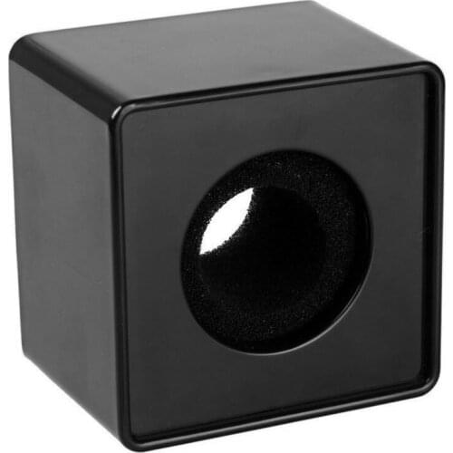 Microphone Flag Station - Black ABS Injection Molding Interview Mic Microphone Logo Flag Station