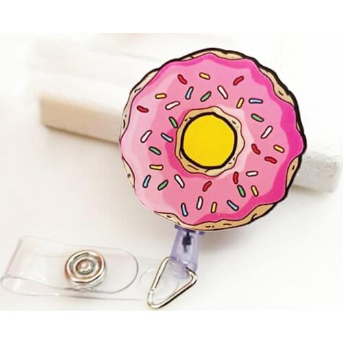 Cute Mini Retractable Badge Reel The New Student Nurse Exihibiton ID Name Card Badge Holder Office Supplies