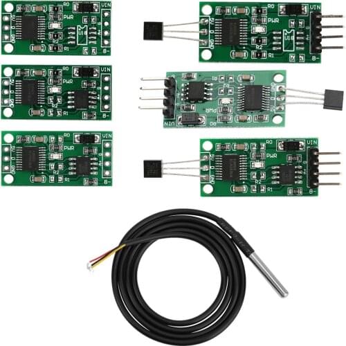 Temperature Sensor Module Programmable RS485 TTL DS18B20 Electronic Components S