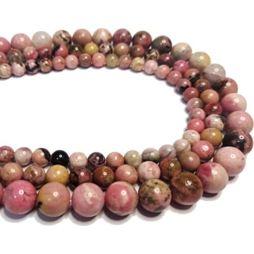 New 100% Natural China XINJIANG Rhodonit Red Round Stone Beads For Jewelry Making DIY Bracelet Necklace 6/8/10/12 MM Strand 15
