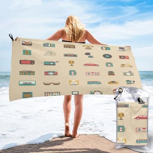 Bathing Towel Vintage Objects Bath Wearable Towel Dress Fast Drying Beach Spa Magical Nightwear Sleeping