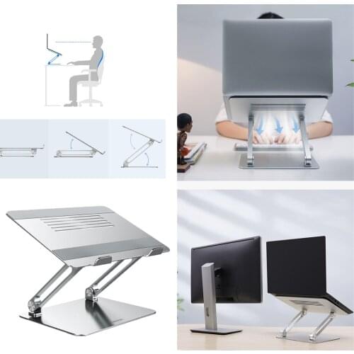 Portable Adjustable Folding Laptop Desk Table Stand Holder Tray For