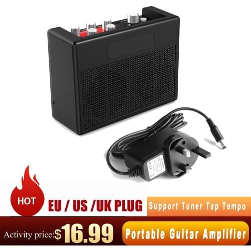 Ammoon POCKAMP Portable Guitar Amplifier Amp Built-in Multi-effects 80 Drum Rhythms Support Tuner Tap Tempo Functions