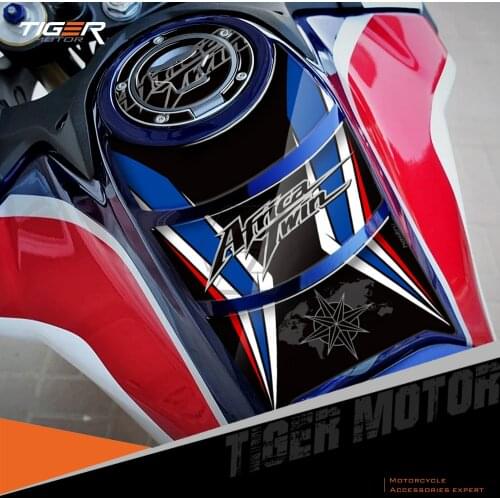 Motorcycle Gas Tank Pad Protector 3D Resin Fits for Honda Africa Twin CRF1000L 2016-2019