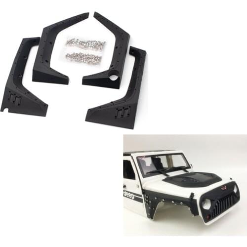 Rc Car Wrangler Jeep Body 313mm Wheelbase Nylon Wheel Eyebrow Kits For 1/10 Remote Control Cars Toys Off-Road Truck Option Part