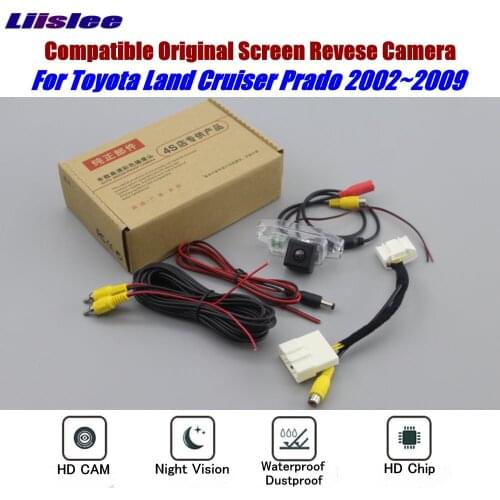 Back Up Parking Camera For Toyota Land Cruiser Prado 2002-2009 Compatible Original Monitor Reverse Rear View CAM